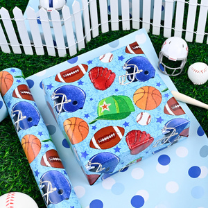 Sports Equipment <b>Pattern</b> Gift Wrapping <b>Paper</b> Double-Sided Coated Art <b>Paper</b> for Gift & Craft Packaging - Product Image 1