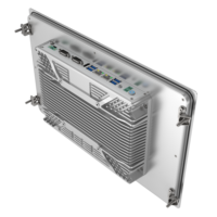 Aluminio impermeable 15,6 pulgadas HMI Panel táctil PC Computadora industrial sin ventilador con Raptor Lake 13 generación CPU 2RJ45 LAN 6COM