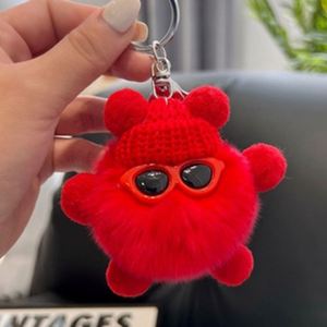 Elfe en peluche porte-clés jouet Mini mignon Cool lunettes <span class=keywords><strong>de</strong></span> soleil casquette elfe briquettes bouffée peluche poupée Anime pendentif <span class=keywords><strong>kawaii</strong></span> peluche pompon porte-clés - Product Image 6