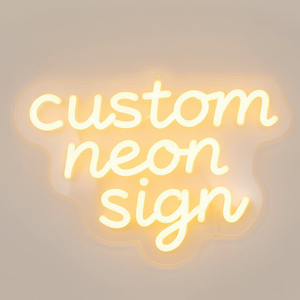 Petite enseigne néon LED personnalisée en gros, livraison directe, enseigne néon en acrylique avec logo pour décoration murale de mariage, personnalisable - Product Image 2