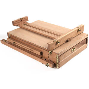Bview Art Artiste <span class=keywords><strong>Peintre</strong></span> Trépied Portable Boîte à Croquis En Bois Chevalet Français pour Artiste Peinture - Product Image 2
