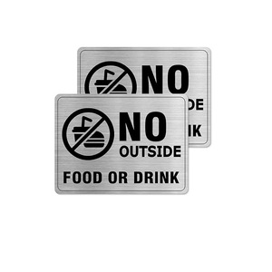 Fabricant transfrontalier Fourniture directe de panneaux commerciaux auto-adhésifs en aluminium brossé 8x6 pas de panneaux de boissons alimentaires externes hôtels - Product Image 2