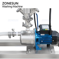 ZONESUN ZS-WB2S Semi Automatique Double Tête Rondelle Petite Eau Miel Sauce Jus Pet Bouteille En Verre Machine À Laver