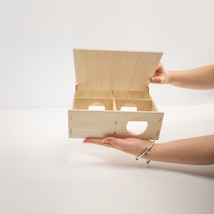 Criceto di legno nascondiglio prodotti di <span class=keywords><strong>vendita</strong></span> calda <span class=keywords><strong>in</strong></span> legno criceto casa ampiamente usato per gli amanti degli animali domestici legno criceto mensola organizzatore - Product Image 2