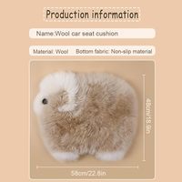 Coussin de siège de voiture en peau de mouton véritable en forme de mouton mignon couverture naturelle douce ajustement universel pour les chaises de maison modernes