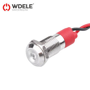 <span class=keywords><strong>Mini</strong></span> lámpara pequeña de 8MM, <span class=keywords><strong>LED</strong></span> metálico de alto brillo, 3-220V, luz indicadora de cabeza plana multicolor de doble color - Product Image 1