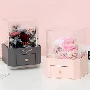 Venta al por Mayor de <span class=keywords><strong>Rosas</strong></span> Preservadas Estilo 2026, Adorno de Oso de Peluche, Regalo de San Valentín, Regalo de <span class=keywords><strong>Cumpleaños</strong></span>, Rosa Eterna en Caja de Regalo - Product Image 2