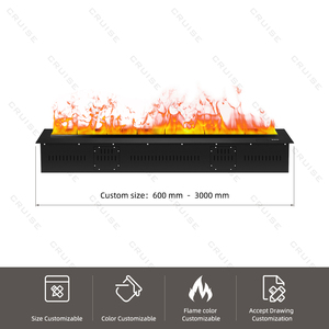 CRUISE Intelligent 1000mm 3D vapeur d'eau feu cheminée à vapeur <span class=keywords><strong>flamme</strong></span> polychromatique atomisation supersonique WIFI hôtels intégrés - Product Image 5