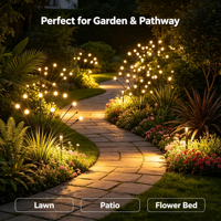 Lampes solaires LED pour allées de jardin, IP65, étanches, éclairage paysager extérieur pour pelouse, patio, parterre de fleurs et décoration de chemins