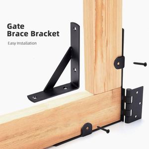 WEKIS Brass Heavy Duty Anti Sag Fence <b>Gate</b> Hardware Kit with Latch and 75lbs Capacity - Product Image 5