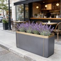 Jardinière sur pied en métal thermolaqué, grande taille, personnalisable, minimaliste, simple, écologique et durable, pour la maison, le jardin, l'hôtel et le commerce
