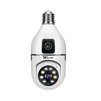 Kamera Keamanan Nirkabel Wistino 1080p Dual Lens V380pro H.265 Audio Night Vision Deteksi Gerak Alarm Produk Pengawasan