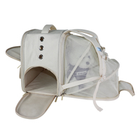 Mochila Versátil para Mascotas de Estilo Casual, Expandible, Multifuncional, con Tres Aberturas y Múltiples Mallas, con Cierre de Cremallera Resistente de 10 kg, para Perros Pequeños y Gatos