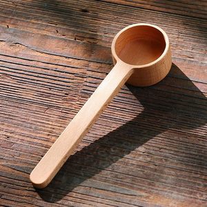 Cuillère doseuse en bois naturel avec logo personnalisé, écologique, mini-cuillère de 5g à long manche pour poudre protéinée, Guangdong - Product Image 3