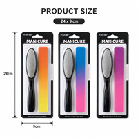 Kit de manucure et pédicure professionnel portable 2-en-1 avec logo personnalisé, lime à ongles et éliminateur de callosités pour les pieds, en plastique