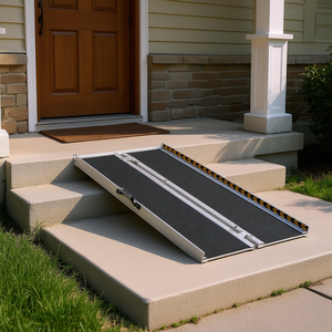 Rampa Portátil de Aluminio para Sillas de Ruedas, 4 Pies, Capacidad de 800 Libras, Antideslizante, Plegable, para Escaleras del Hogar, Acceso para Movilidad - Product Image 2