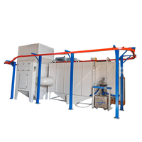 Ligne de peinture de revêtement en poudre chaîne de convoyeur aérien cabine automatique prétraitement par pulvérisation four à revêtement en poudre meilleure usine de finition