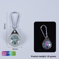 Pendentif lumineux LED à clipser pour animaux de compagnie, en plastique, avec motif imprimé, 3 modes d'éclairage, collier lumineux anti-perte pour promenade nocturne