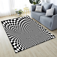 Großhandel Maschinengefertigte Wendbare Geometrische Muster Polyester Stoff Abstrakte Muster Teppiche Wohnzimmer Groß