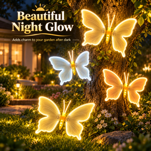Luces Solares LED para Jardín con Forma de Mariposa, Decoración para Exteriores, Luz Blanca Cálida, Cuerpo de ABS, IP65 Impermeable, Ángulo de Haz de 360°, Control Táctil - Product Image 3