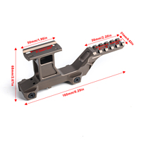 Kit de montage pour lunette de chasse tactique WADSN Hydra V2 en alliage d'aluminium couleur BK/DE pour l'extérieur WS02032 compatible avec T1/T2 et pointeur laser