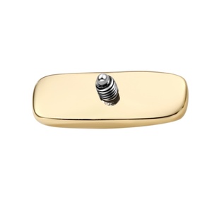 <b>Piercing</b> Stories 14K Solid Gold Classic <b>Small</b> Strip Top Threaded <b>Nose</b> Ring Screw End Body <b>Piercing</b> Jewelry - Product Image 3