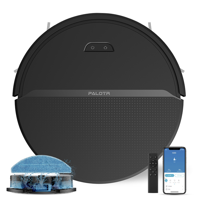 OEM GN303 Smart Robot Vacuum Cleaner with Gyro Navigation 2000Pa Suction Smart Obstacle Avoidance Auto Docking 3 in 1 Vacuum Mop