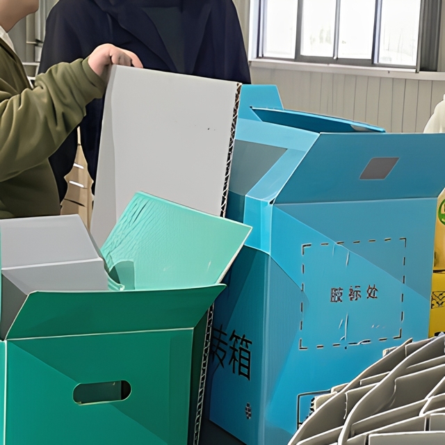 Eco Friendly Factory Corrugated PP Plastic seafood foldable stackable corflute Packaging Box for logistics transportation