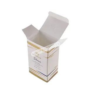 Benutzer definierte Zahnpasta Papier geprägt Goldfolie Stempel Logo Faltbare Versand karton Parfüm Flasche Verpackung Tuck Box