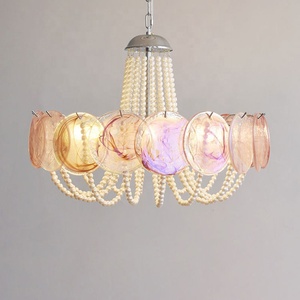 Lustre en verre coloré AB Creative pour salon, salle à manger, chambre à coucher, luminaires de luxe pour hôtel - Product Image 2