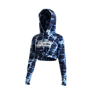 Haut d'été décontracté pour femme UPF100+ à coupe ajustée, taille élastique, manches longues raglan pour activités sportives - Product Image 1
