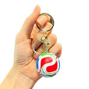 Souvenir de fan de tournoi de football international - Porte-clés créatif en ABS 3D en forme de ballon et de trophée de victoire - Cadeau promotionnel haut de gamme pour les fans de sport - Product Image 5