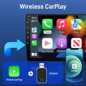 Nouvel adaptateur USB 2-en-1 filaire/sans fil Factory TAB0E 2026 Mini CarPlay Android Auto AI Box pour téléphones iOS/Android - Product Image 6