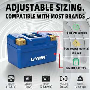 Batterie Moto Lithium Haute Performance De Moto Accessoires LP12 Bleue 12.8V6Ah pour Tuono V4R APRILIA AGM <span class=keywords><strong>YT12A</strong></span>-BS - Product Image 4