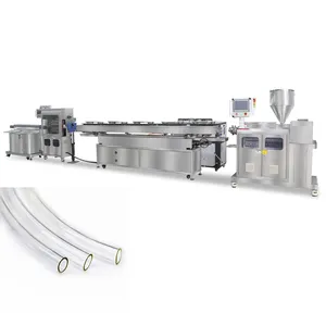 Machine d'extrudeuse de fabrication de tubes médicaux souples en PVC