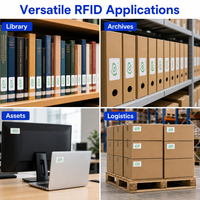 Etiqueta RFID HF ISO 15693 para Gestión de Bibliotecas Escolares, Autoadhesiva, Imprimible, Etiqueta para Libros