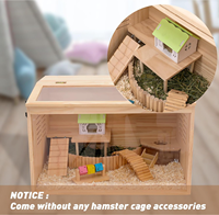 Cage à hamster en bois écologique, résistante aux morsures, personnalisable, pas chère, avec forme sur mesure 24x16x16 pouces pour l'élevage de rats/souris