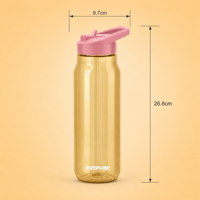 Bouteille d'eau sport 1050 ml en Tritan avec poignée et paille, anti-fuite, sans BPA, écologique, réutilisable, qualité alimentaire, pour adultes, bureau, extérieur, salle de sport