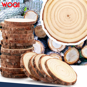 WOQI personnalisé pin <span class=keywords><strong>bois</strong></span> coupe tranche cercles écorce naturel <span class=keywords><strong>sapin</strong></span> bricolage artisanat en gros naturel <span class=keywords><strong>bois</strong></span> boisson mur signes - Product Image 4