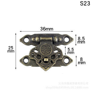 Cerradura para Muebles de Aleación de Zinc, Estilo Antiguo, Sin Llave, Hebilla para Caja de Regalo S42 S43 S20 S21 S22 S23 K57 K58 S44 S54 S55 K1 K2 K53 S76 K42 - Product Image 4