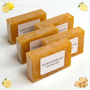 Sapone Schiarente Naturale per la Cura della Pelle, Etichetta Privata, Vendita all'Ingrosso, Sapone Solido Fatto a Mano con Curcuma e Acido Kojico per Viso e Corpo - Product Image 2