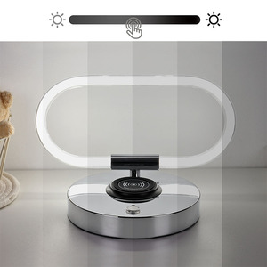 Vente chaude téléphone portable chargeur sans fil lampe de table DC alimenté gradateur contrôle pour salle de lecture dans les hôtels - Product Image 5