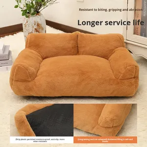 Cama <span class=keywords><strong>para</strong></span> Mascotas de Terciopelo Grande, Sofá <span class=keywords><strong>para</strong></span> Perros, Nido <span class=keywords><strong>para</strong></span> <span class=keywords><strong>Gatos</strong></span>, Diseño Rectangular de Alta Gama, Felpa Suave, Funda Extraíble, Comodidad <span class=keywords><strong>para</strong></span> Dormir, No Requiere Ensamblaje - Product Image 3