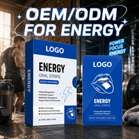 Bandes de caféine sublinguales à marque privée, bandes énergétiques à absorption rapide, L-Théanine pour la concentration, OEM ODM, directement de l'usine