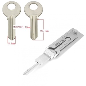 SS001 Pro SS002 Pro 2-in-1 Lock Pick Tool Stainless Steel Silver Universal Key Extractor for Door <b>Padlock</b> Repair - Product Image 5