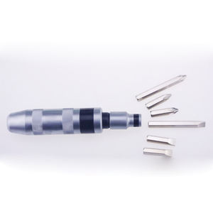 Set <span class=keywords><strong>di</strong></span> 7 cacciaviti a percussione per rimozione <span class=keywords><strong>di</strong></span> <span class=keywords><strong>viti</strong></span> arrugginite e <span class=keywords><strong>danneggiate</strong></span> con punte Phillips, a croce, piatte e utensili manuali - Product Image 4
