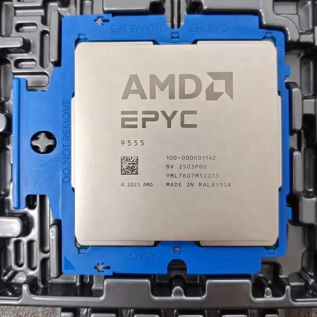 AMD EPYC 9555 64-Core 128-Thread 3.2GHz TDP 360W 64-Bit Virtualization Technology Server CPU New Product