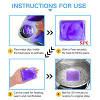 Pack chaud/froid réutilisable Magic Click avec acétate de sodium pour soulager les douleurs au cou, aux épaules et au dos - Coussin chauffant en gel PVC