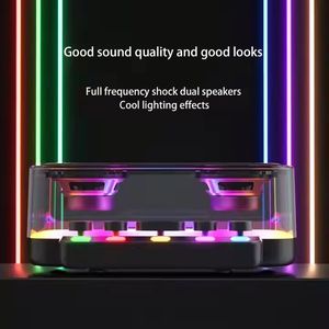 Haut-parleur Z6 de haute qualité HiFi LED RGB sans fil avec double subwoofer, prend en charge TF/FM/AUX/BT, idéal pour le gaming, les fêtes, l'ordinateur et la maison - Product Image 2