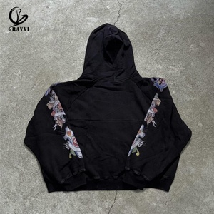 Sweat à capuche surdimensionné personnalisé avec fermeture éclair intégrale, en molleton épais, imprimé graphique intégral motif Saint, style streetwear, OEM ODM Marque Privée - Product Image 3